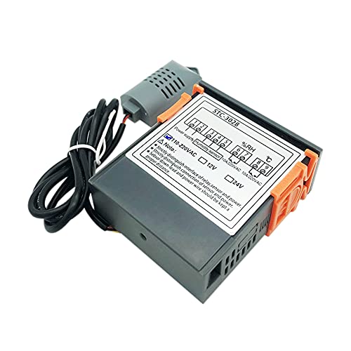 Temperature Humidity Controller, Digital Thermometer and Hygrometer with Large Clear Display for Cabinet Control