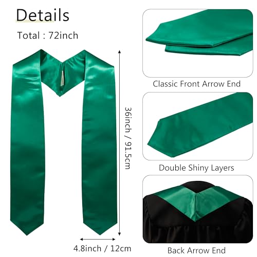 Image of GraduationMall 24 Pieces 72 Inch Plain Graduation Stole Bulk Sublimation Blank Honor Graduation Sash Unisex Adult