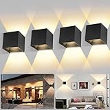 KIROGILY 4 Pcs Lampara de Pared Exterior, 12 W Lamparas de Pared Interior de Casas, Arbotantes de Pared, Iluminacion Hogar...