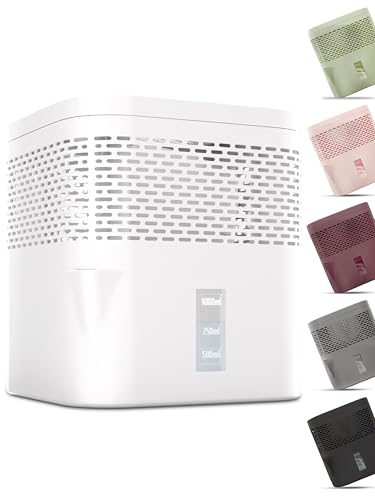 BonAura® AirOne Lite Deumidificatore Senza Corrente Con Ventilazione a 360°, Beccuccio e 450 g di Granulato - Per Bagno e Cucina Fino a 16 m²