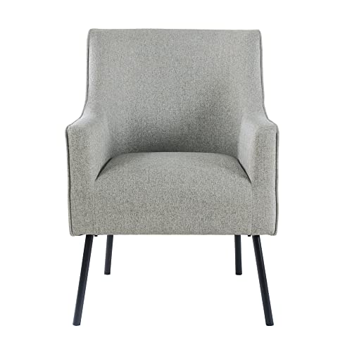 Sillón Moderno Tela Gris Claro miniatura 5