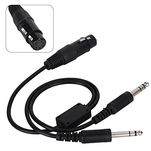 Kafuty Aviation Headset Adapter voor Airbus XLR op GA Dual Plug 5 Pin Airbus XLR aansluiting op GA Twin Plugs Aviation… - Afbeelding 6