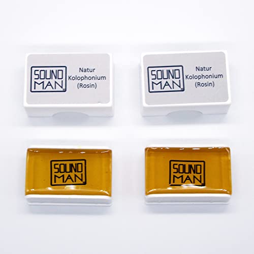 Soundman® Violin Rosin - Resina para violín y viola Violonchelo Colophane pour violon, 2 piezas tamaño:"L" Cover
