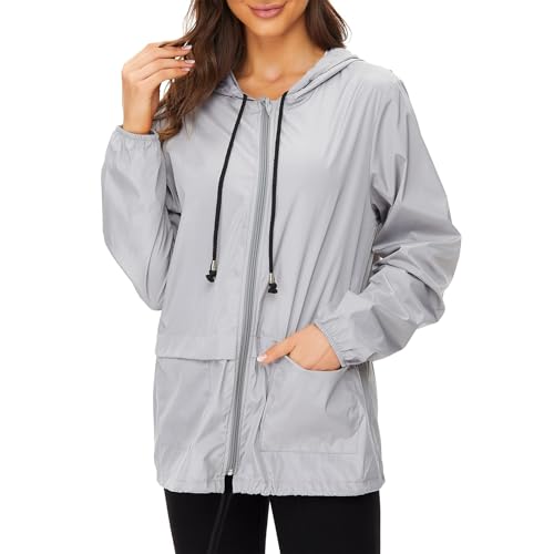 Lightweight Rain Jacket Women Raincoat for Women Packable Rain Coat Windbreaker Rain Jackets Waterproof with Hood3