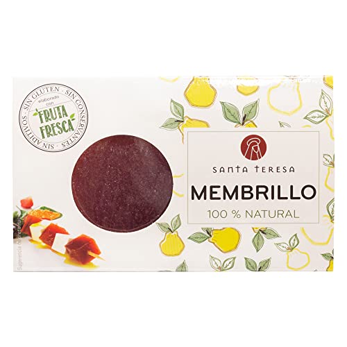 Santa Teresa - Dulce De Membrillo Artesano Elaborado Solo Con Fruta Fresca. Sin Conservantes Ni Aditivos Artificiales. Carne De Membrillo Totalmente Natural (Bloque 150 Gr)