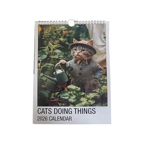 2026 Cat Calendar - Kitten Wall Calendar | Funny Monthly Planner | Cat Art for Friends Family Schedule Home School Office to Org