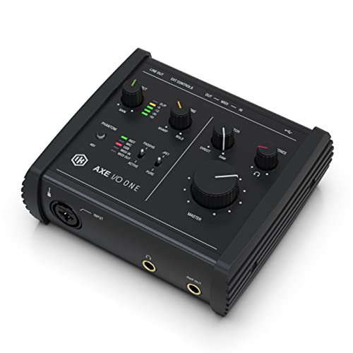 IK Multimedia AXE I/O ONE, Kompaktes USB-Gitarren-Audio-Interface mit einstellbarer Eingangsimpedanz für erweiterte Klanggestaltung. USB-C-Anschluss. TONEX SE und AmpliTube 5 SE im Lieferumfang