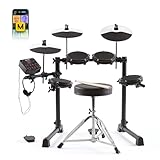 Alesis Drums Debut Kit – Kids Drum Set With 4 Quiet Mesh Electric Drum Pads, 120 Sounds, Drum Stool, Drum Sticks, Headphones and 60 Melodics Lessons