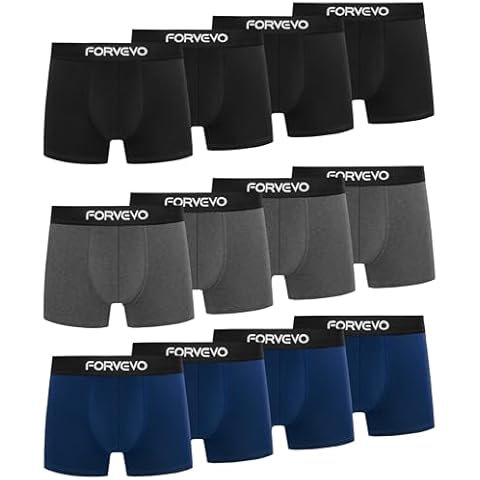 FORVEVO Men's Cotton Boxer Shorts Pack Cover
