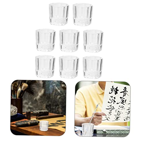 MERRYHAPY 8pcs Vasos de Vidrio para Manicura miniatura 7
