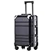 KGDUYH Valise PC Rolling Bagages Spinner Voyage Voyage Cabinet Business Cabinage Hommes Femmes Chariot Porter sur Sac à roulettes pour Les Voyages d'affaires (Color : Black, Luggage Size : 20")