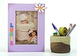  Portafotos, artesania en madera personalizado con el nombre más adorno, regalo original decoración de habitaciones.