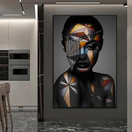 Affiches sur toile de maquillage pour raviver un mur vide : portrait africain 40x60cm