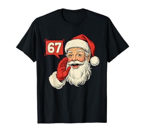 Funny Christmas 67 Six Seven Meme Santa Claus Xmas Holiday T-Shirt