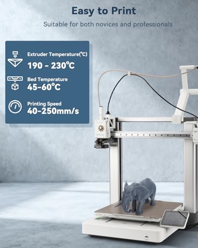 Image of 3DHoJor PLA Filament 1.75mm Grey,3D Printing Filament,1kg Cardboard Spool (2.2lbs), Fit Most FDM 3D Printer,Dimensional Accuracy + /- 0.03 mm,Odor Free, Clog Free, No Brittle Filaments
