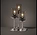 Justice Design Wire Mesh Dakota 3-light Brushed Nickel Table Lamp, Cylinder - Flat Rim Shade