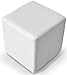 moebel-eins KUBUS Sitzwürfel Bandscheibenhocker Sitzhocker Fußhocker in weiß 50x45x45 cm, Weiss