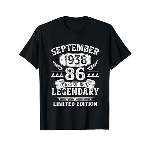 Vintage Regalo 86 Años Cumpleaños Hombre Septiembre 1938 Camiseta