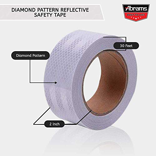 Fita de segurança reflexiva Abrams 5 cm x 30 pés padrão diamante caminhão caminhão condimentação DOT