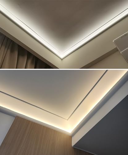 Moulure de corniche LED en aluminium pour corriger les défauts d'angles