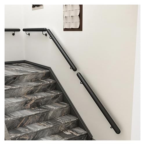 Main courante murale ronde en acier inoxydable pour escalier intérieur et extérieur avec support