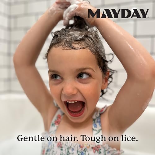 Image of MAYDAY Daily Lice Prevention Shampoo, Non-Toxic, Sandalwood & Mint, 12oz | Non-Toxic, Pesticide-Free, Scientifically Proven Lice, Super Lice & Nit Defense, Daily Use, Hair & Scalp Wellness Support