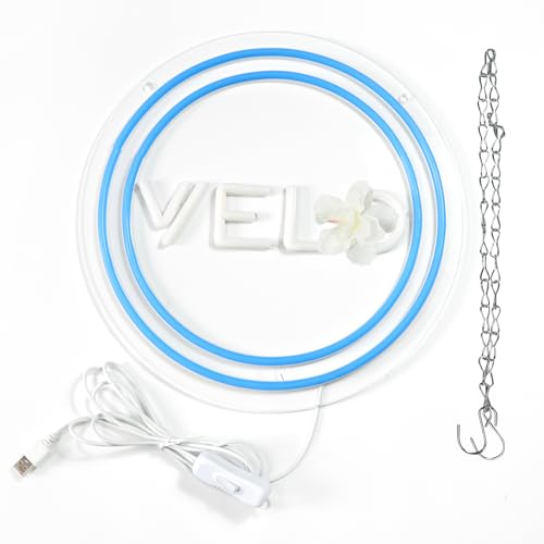 Image of Velo Neon Sign for Smoke Shop or Man Cave Decor,Bright Led Advertising Display for Smoking Lounge or Vape Shop,Easy Hanging,5V USB.