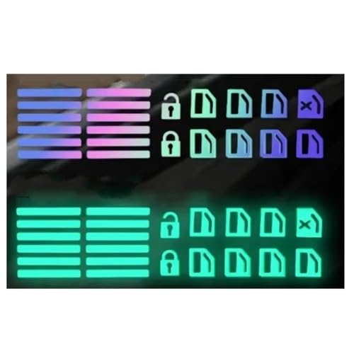 Touches autocollants lumineux pour bouton lève-vitre auto réfléchissant