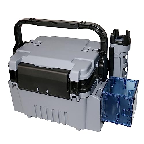 بيبيبسكي صندوق صيد السمك للسفر مع حامل زجاجة وأنابيب حامل صنارة