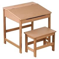 Premier Housewares Children's Desk and Stool Set - Natural