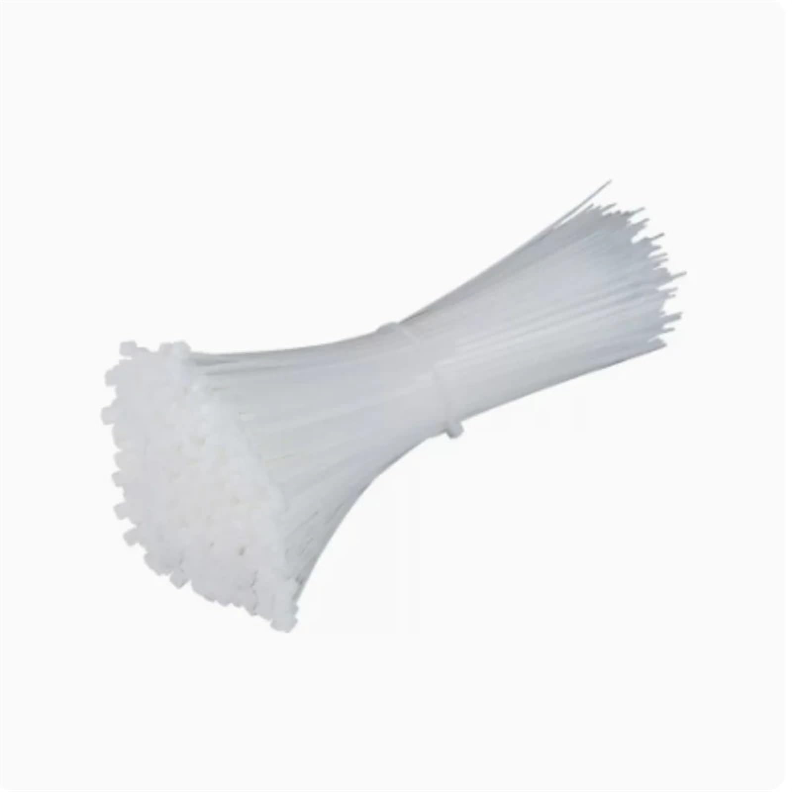 L6nqiag 5X300mmwhite Nylon Cable Ties Self-Locking Plastic Nylon Tie 100 Pcs White Cable Fastening Ring Zip Wraps Strap(5X300mmwhite)