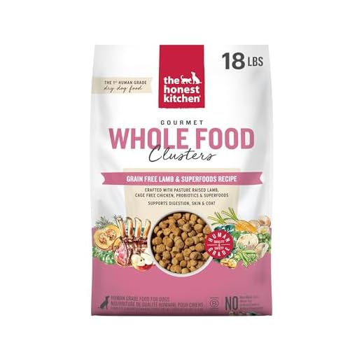 The Honest Kitchen Human Grade Dog Food, Whole Food Clusters Grain Free Lamb Dry Dog Food, 18 lb Bag