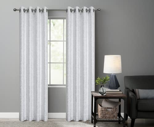 Goodgram 2 Pack Sparkle Chic Thermal Room Darkening Curtain Panels - Assorted Colors & Sizes (White, 84 In. Long) #TOP1