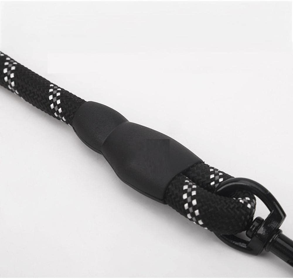 Guinzaglio per cani， Guinzaglio corto for cani, guinzaglio nero resistente for animali domestici, riflettente rotondo for dog walker, collare for, for