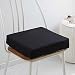 DUCHEN Coussin de chaise de jardin ultra épais pour une utilisation en intérieur et en extérieur - Housse lavable - 40/45/50 cm - Coussin rehausseur pour siège de jardin - Noir - 40 x 40 x 8 cm