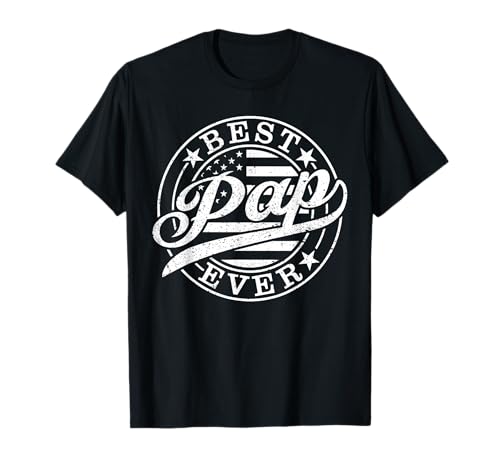 Best Pap Ever Father's Day American US Flag T-Shirt