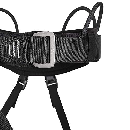 Cadeirinha de Escalada e Rapel Clássica Ajustável Preto Conquista Montanhismo