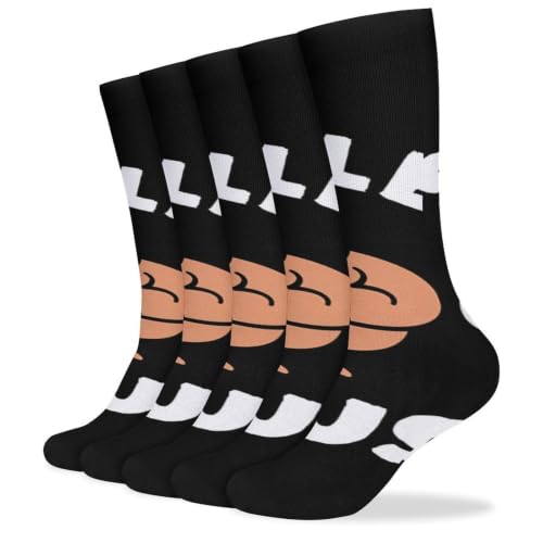 JryLuute 5 Pcs Stockings,Funny Stable Genius,Adult Everyday Cushioned Training Crew Socks