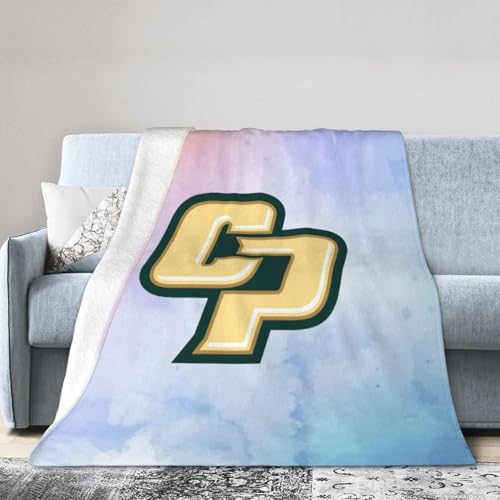 Fsugnioe Cal Poly Mustangs Fleece Blanket Very Soft Microfiber Flannel Blanket for Couch Warm and Cozy for All Seasons