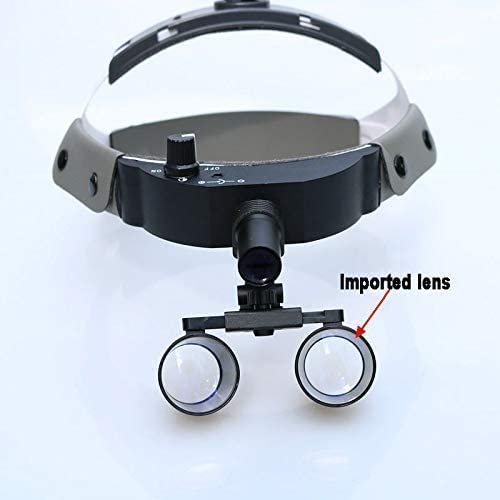 Lupa con Luz, Lupas Binoculares con Aumento De 2.5 Y 3.5X con Diadema Ajustable Y Foco De 3 W para Joyeros O Aficionados.