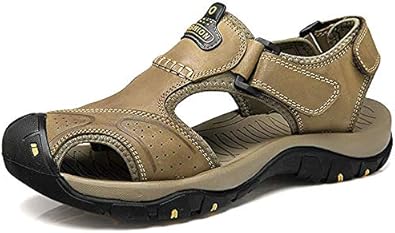 Amazon カスト アウトドア サンダル メンズ スポーツサンダル 夏用 水陸両用 革サンダル 手作り 登山サンダル ビーチサンダル 軽量 通気 紳士用 幅広い 5色展開 24 28cm スポーツサンダル