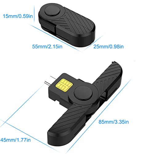 Usb C Dod Military Usb Common Access Cac Smart Card Reader And Id Cac Card Reader,Compatible With Mac Os, Windows,Linux(Mini Foldable And Portable Type C) New #TOP4