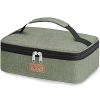 Lifewit Kühltasche Klein Isolierte für Männer Frauen, Faltbar Lunchbox Lunchtasche Isoliertasche Tragbare Kühlbox für Herren Damen für Picknicks Arbeit, Dunkelgrün 4L