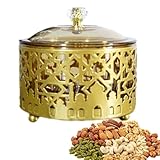 bomboneras de cristal cortado Amplia aplicación: este tarro de almacenamiento para aperitivos de dulces puede almacenar diferentes tipos de aperitivos como frutas, productos horneados, frutas secas y dulces. Es adecuado para diferentes ocasiones como celebraciones familiares, bodas, banquetes y celebraciones anuales. Añade un toque de dulzura y elegancia a tu mesa.