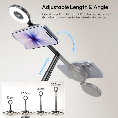 ULANZI MT71 Magnetic Mini Selfie Stick Tripod with 4-Leg Desktop Stand — view 5
