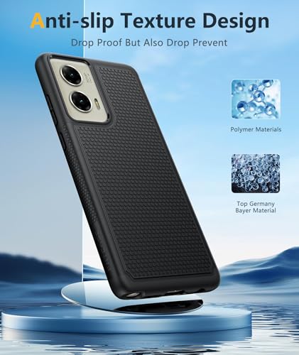 Image of FNTCASE for Moto G Stylus 5G 2024 Case: 14FT Military Grade Drop Protection with Screen Protector Shockproof Rugged Anti-Slip Sweat-Resistant Matte Dual Layer Daily Cover, 6.7 inch