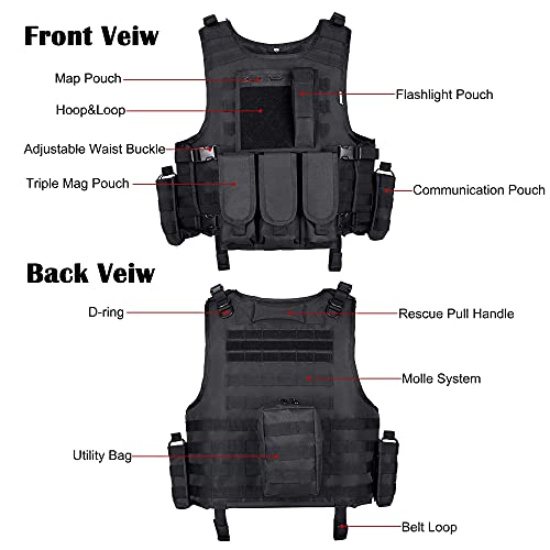 Mgflashforce KMS-048 Tactical Airsoft Vest Adjustable Modular Paintball Vest  thumb #3