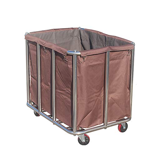 ZXXL Langlebiger Wäschewagen Auf Rädern, Leinenwagen mit Großer Kapazität für Die Aufbewahrung Von Kleidung, Edelstahlrahmen/Oxford Stoffbeutel (Color : 10 Tubes) Cover