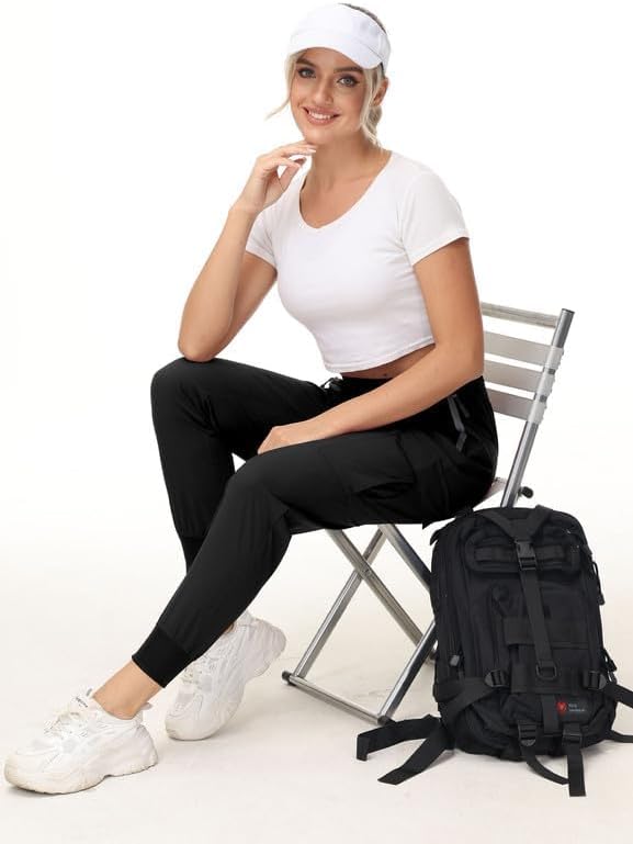 Cargo Pants Women Hiking Gifts Gear UV Sun Protection Safari Winter UPF 50+ Water Resistant Joggers - Image 7