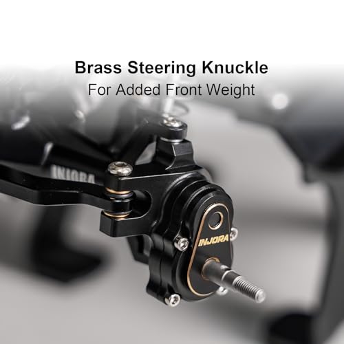 INJORA +5mm Diamond Portal Axles with Brass Steering Knuckles & Covers for 1/18 TRX4M Upgrade
